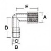 Geriffelter Winkel männlich/männlich - Ø 12mm - N°2 - comptoirnautique.com