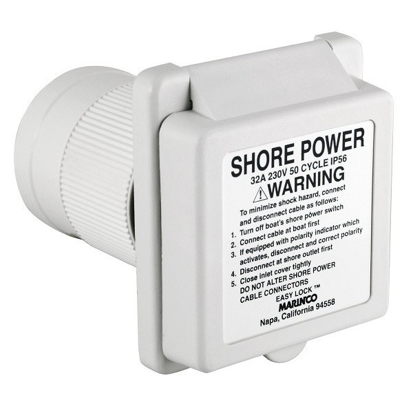 Enchufe estanco 32A 230V - plástico - N°1 - comptoirnautique.com