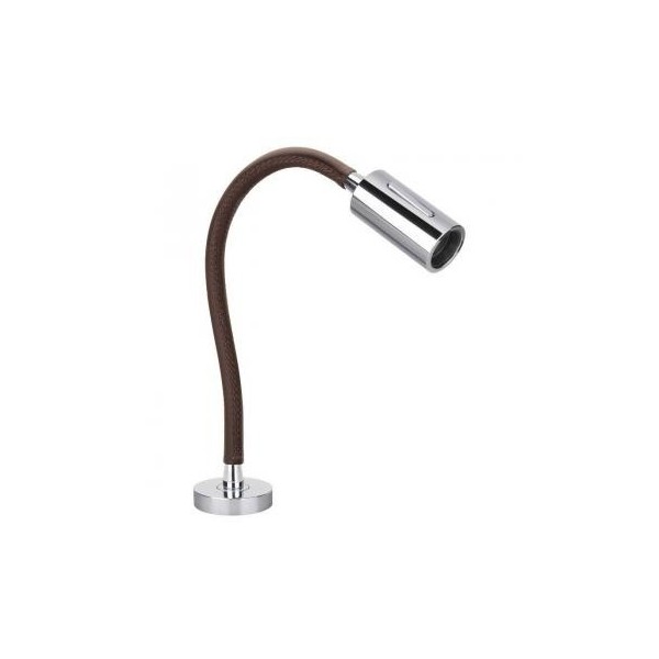 Audrey luce di lettura LED regolabile 10/30V Custodia in pelle marrone - N°1 - comptoirnautique.com