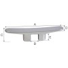 Aluminium threaded deck cleat - pair - L.330mm - N°2 - comptoirnautique.com