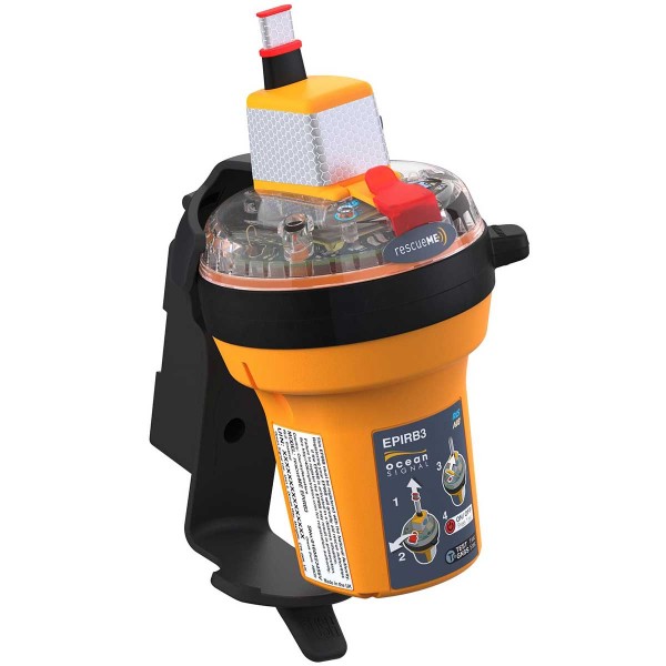 Balise de détresse EPIRB3 RescueMe Ocean Signal support de déclenchement manuel ouvert - N°3 - comptoirnautique.com