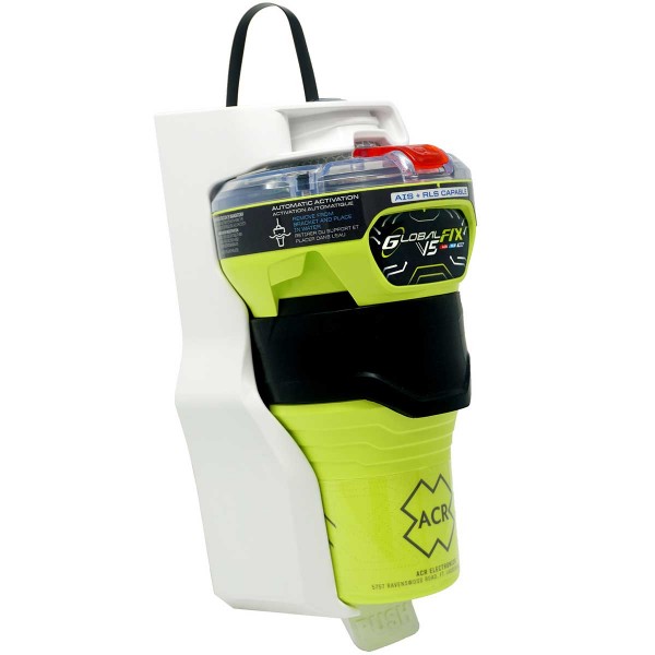 Balise de détresse ACR GlobalFix V5 (Cat. II) support à dégagement rapide et déclenchement manuel côté - N°2 - comptoirnautique.com