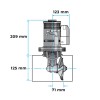 Propulseur d'étrave électrique Lewmar 125TT / Ø 125 mm 12V dimensions - N°2 - comptoirnautique.com