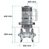 Propulseur d'étrave électrique Lewmar 300TT / Ø 300 mm 24V dimensions - N°2 - comptoirnautique.com