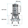 Propulseur d'étrave électrique Lewmar 250TT / Ø 250 mm 48V - bronze dimensions - N°2 - comptoirnautique.com