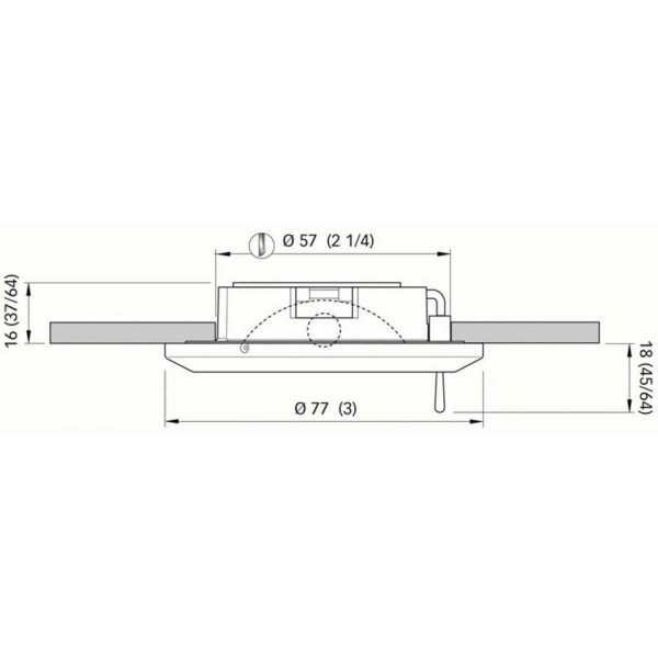 Halogen spotlight Ø77mm Sabine inox 12V 10W - switch - N°2 - comptoirnautique.com 