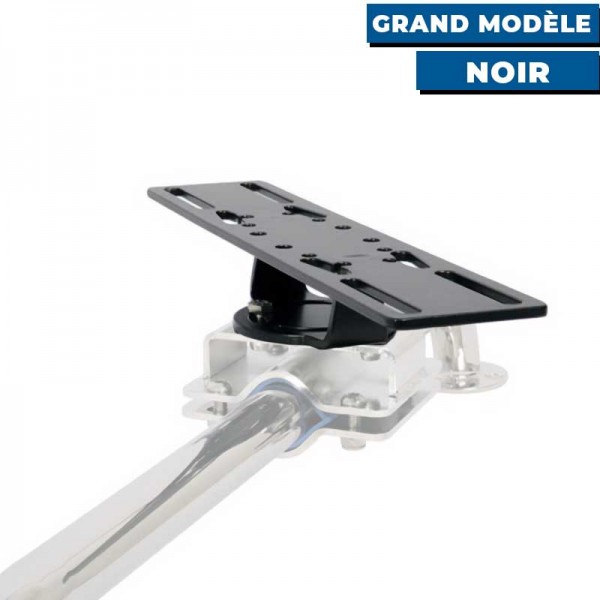 Support inox Seanox pour écran GPS/Sondeur grand modèle noir sur tube orientation 360° - N°14 - comptoirnautique.com