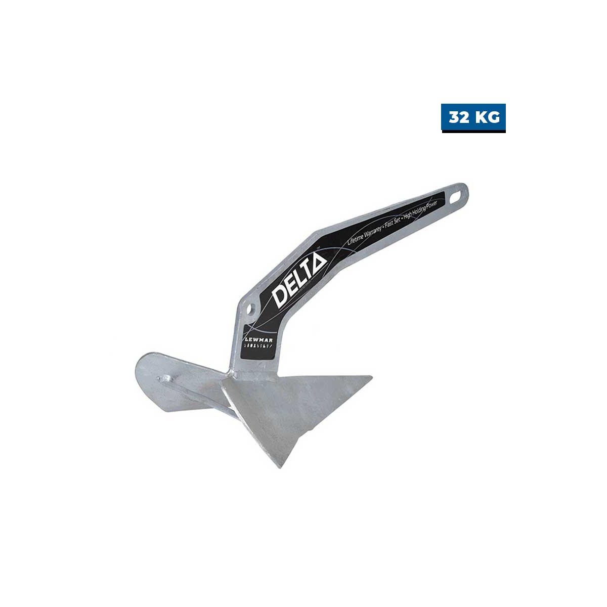 Ancre Lewmar Delta acier galvanisé 32 kg
