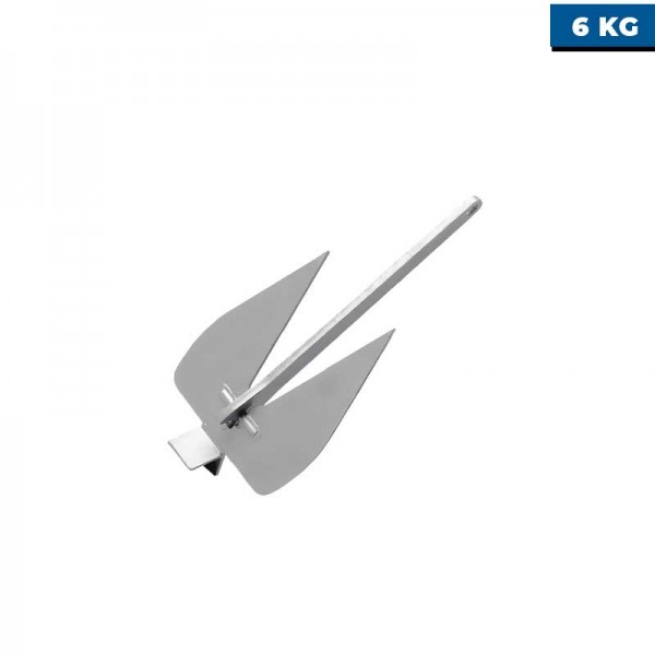 Ancre plate Fox acier galvanisé 6 kg - N°3 - comptoirnautique.com