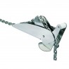 Pinza basculante de acero inoxidable de 330 mm para anclajes de hasta 15 kg de peso