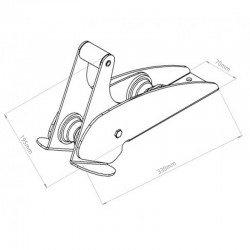 Davier à bascule inox 330 mm pour ancre jusqu’à 15 kg