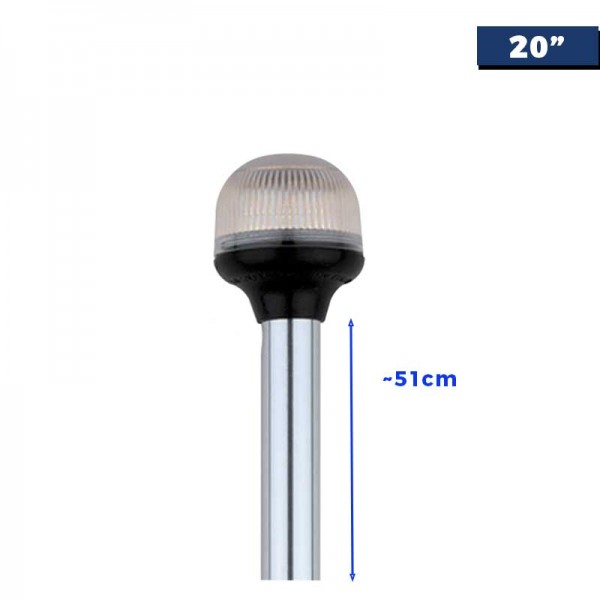 Feux de mouillage avec mat de 20" standard à incandescence - N°2 - comptoirnautique.com