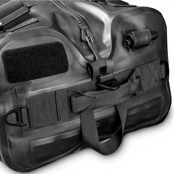 Sac étanche HPA Hybriduffle noir profil poignée de portage et valve de gonflage - N°9 - comptoirnautique.com