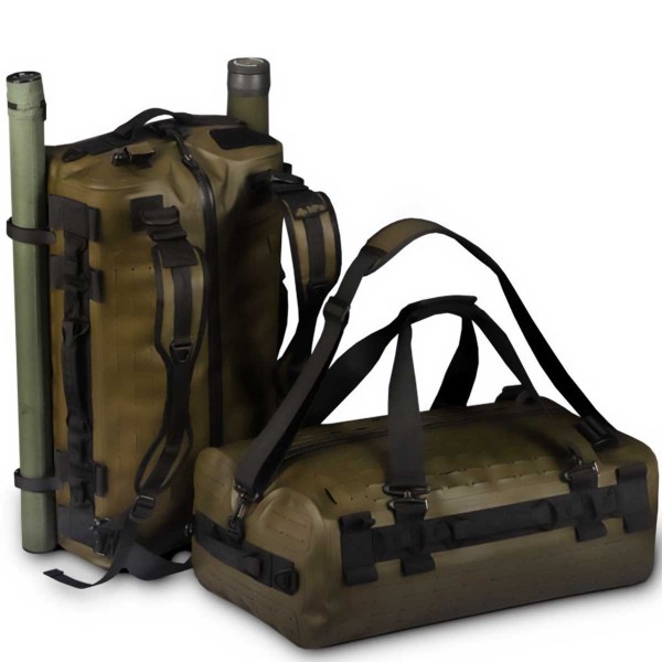 Sac étanche HPA Hybriduffle kaki sangles bandoulières et sac à doc avec accessoires - N°8 - comptoirnautique.com