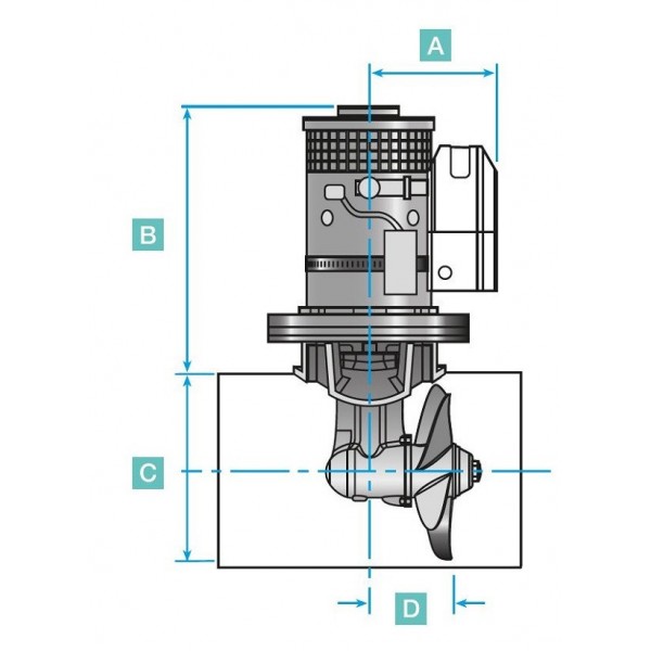 Electric thruster 185TT 3kW - bronze - 24V - N°2 - comptoirnautique.com