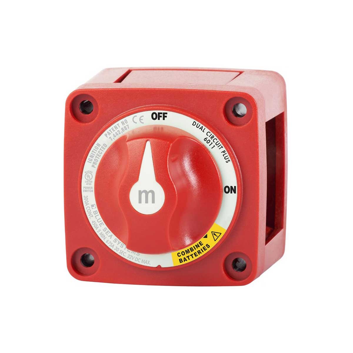 BLUE SEA SYSTEMS - Mini coupleur de batteries Dual Circuit - 3 positions 2 entrées - 300A