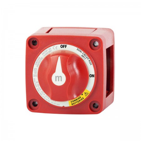 BLUE SEA SYSTEMS - Mini coupleur de batteries Dual Circuit - 3 positions 2 entrées - 300A