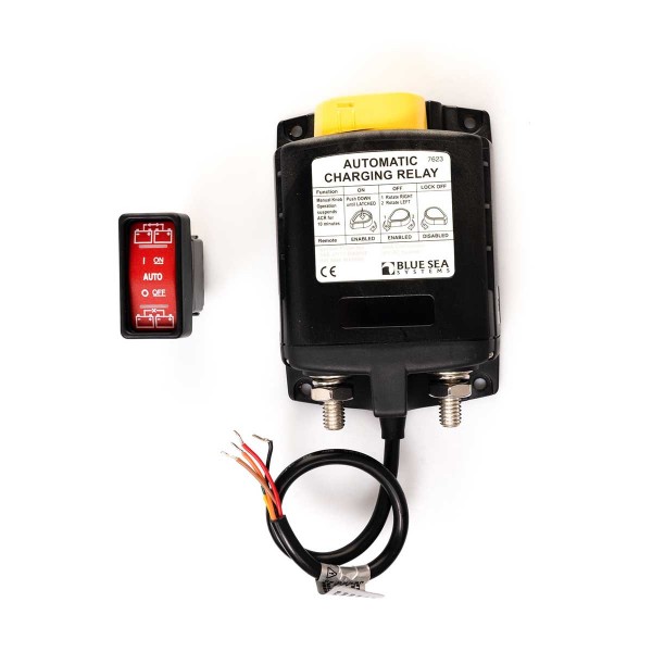 Blue Sea Systems Coupe-batterie relais bistable 24V 500A + switch face - N°2 - comptoirnautique.com