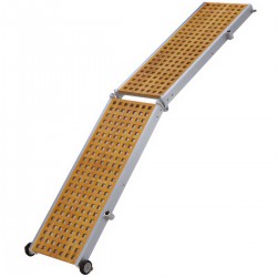 Passerelle pliante aluminium + caillebotis Trem 2m