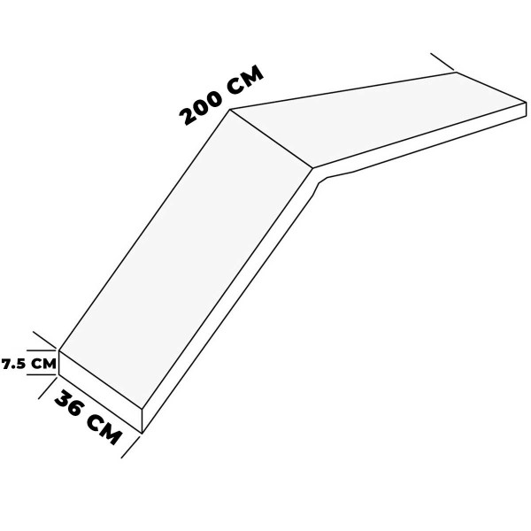 Passerelle pliante aluminium + caillebotis Trem 2m dimensions dépliée - N°2 - comptoirnautique.com