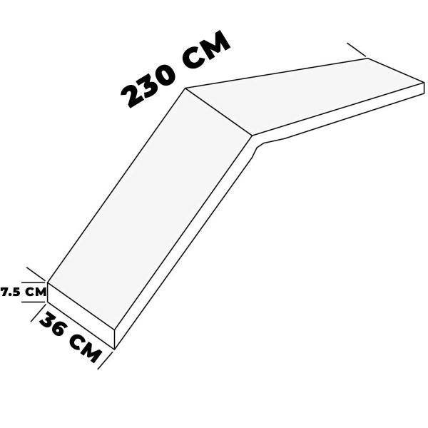 Passerelle pliante Trem aluminium 2.3 m  dimensions dépliée - N°3 - comptoirnautique.com