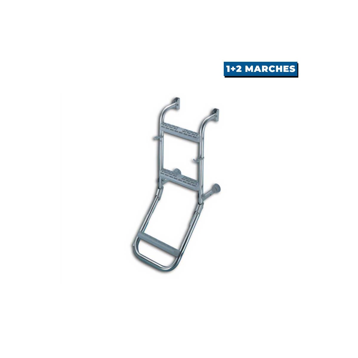 Échelle de bain Trem pliable Inox 1 marche fixe + 2 marches mobiles