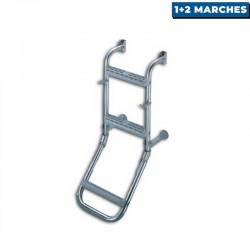 Échelle de bain Trem pliable Inox 1 marche fixe + 2 marches mobiles