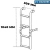 Échelle de bain Trem pliable Inox 2 marches fixe + 2 marches mobiles dimensions - N°4 - comptoirnautique.com