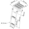 Échelle plate-forme pliante Nuova Rade dimensions - N°2 - comptoirnautique.com
