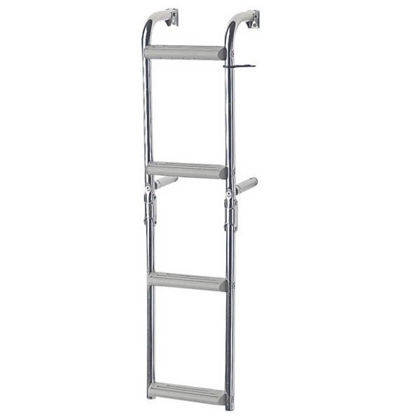 Échelle de bain pliante à marches étroites Nuova Rade - crosses à 90° - N°1 - comptoirnautique.com