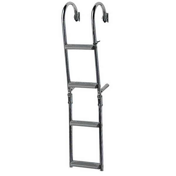 Échelle de bain pliante à marches étroites Nuova Rade - crosses à 180° 2+2 marches - N°1 - comptoirnautique.com