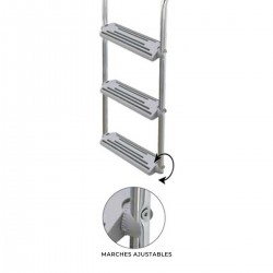 Échelle de proue et de jupe arrière Nuova Rade Inox marches orientables