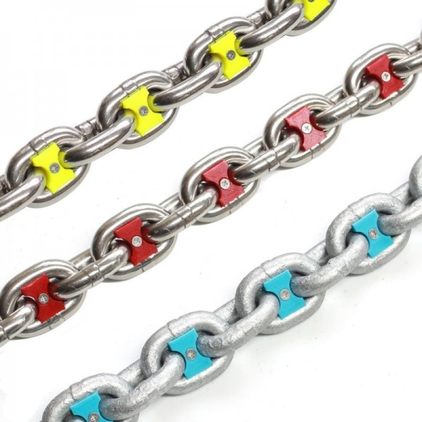 Anchoright™ MARQUEURS CHAINE 14mm  - ROUGE / 5 MARQUEURS - N°1 - comptoirnautique.com