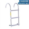 Échelle de bain plat-bord Gunwale Garelick 3 marches et crochets de 18cm de large - N°2 - comptoirnautique.com