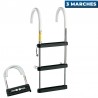 Telescopic folding flat-edge bathing ladder