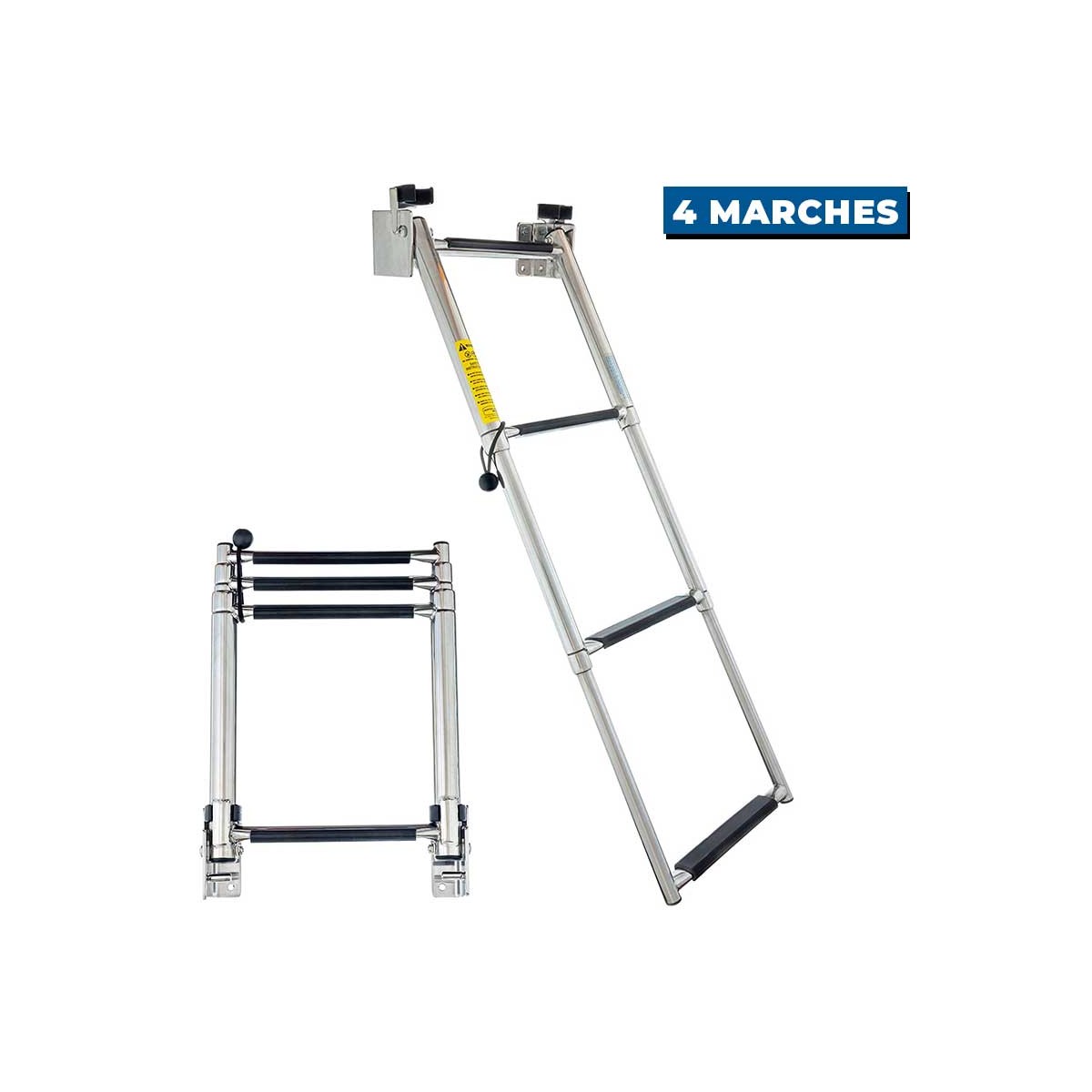 Échelle télescopique et pliable pour tableau arrière Garelick 4 marches