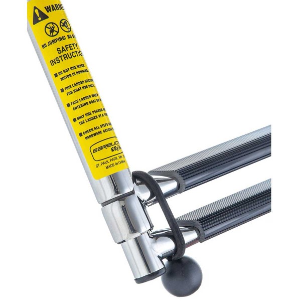 Échelle télescopique et pliable pour tableau arrière Garelick système de maintien des 3 marches - N°7 - comptoirnautique.com