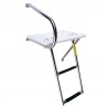Platform with telescopic ladder - outboard motor