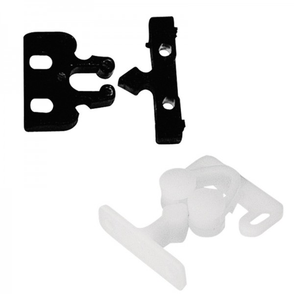 Door clip, plastic, 22x32, black - N°1 - comptoirnautique.com