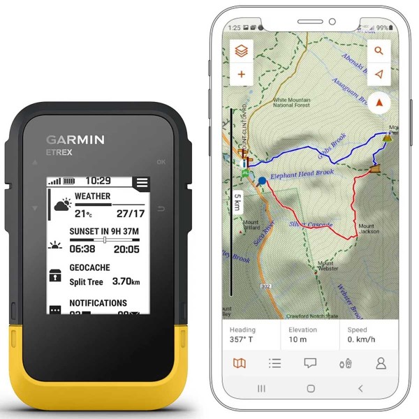 GPS portable Garmin GPS eTrex SE connexion avec application mobile Garmin Explore - N°9 - comptoirnautique.com 