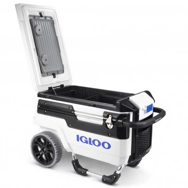 Glacière à roulettes Igloo Marine TrailMate 70 - 66 Litres table rangé à l'intérieur - N°6 - comptoirnautique.com