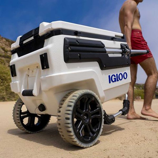 Glacière à roulettes Igloo Marine TrailMate 70 - 66 Litres roue 10" tout terrain - N°20 - comptoirnautique.com