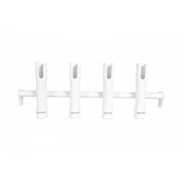 Standard white leaning post cane holder bar - N°1 - comptoirnautique.com 