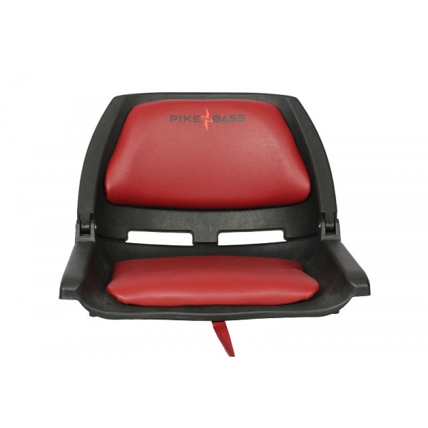 siège pliant confort rouge/noir pike'n bass de face - N°1 - comptoirnautique.com