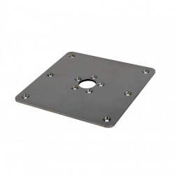 platine carrée basse pour siège inox pike'n bass de face