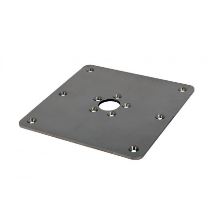 platine carrée basse pour siège inox pike'n bass de face