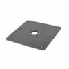 platine carrée basse pour siège inox pike'n bass de face - N°1 - comptoirnautique.com