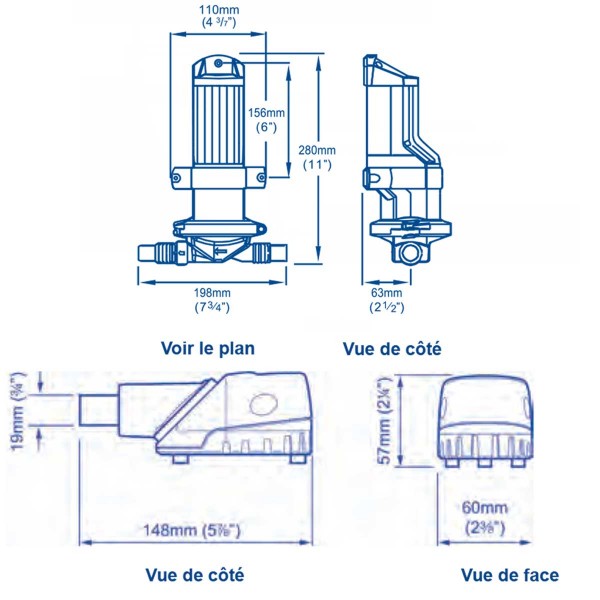Pompa di sentina elettrica Gulper 320 - 12V - 19 L/min - N°7 - comptoirnautique.com