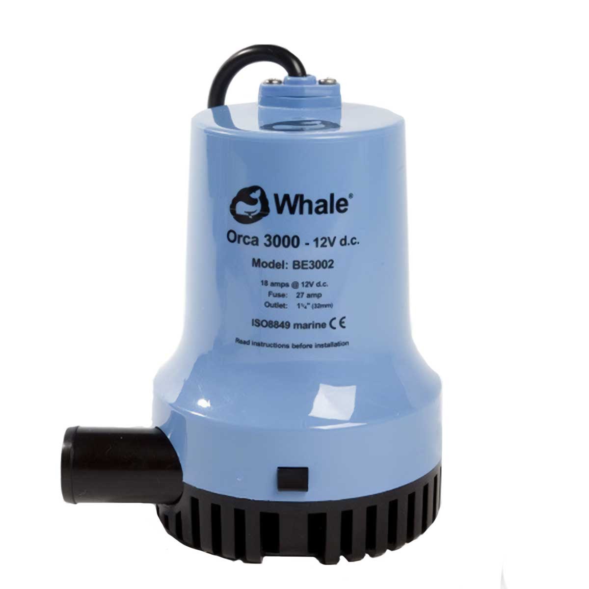 Whale Orca electric bilge pump - 24V - 189 L/min WHBE3004 - Comptoir  Nautique