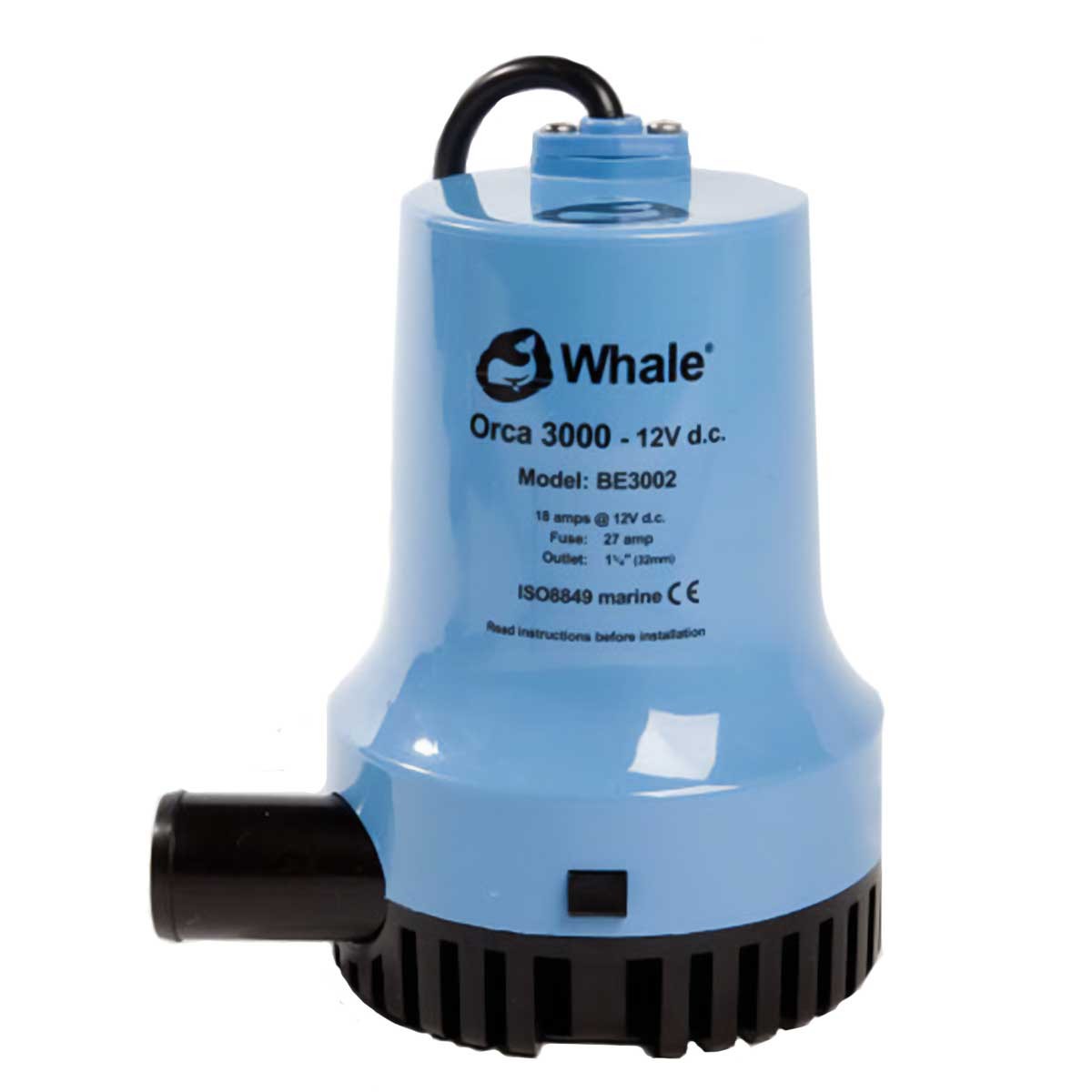 Whale Elektrische Bilgenpumpe Orca - 12V - 189 L/min WHBE3002 - Comptoir  Nautique